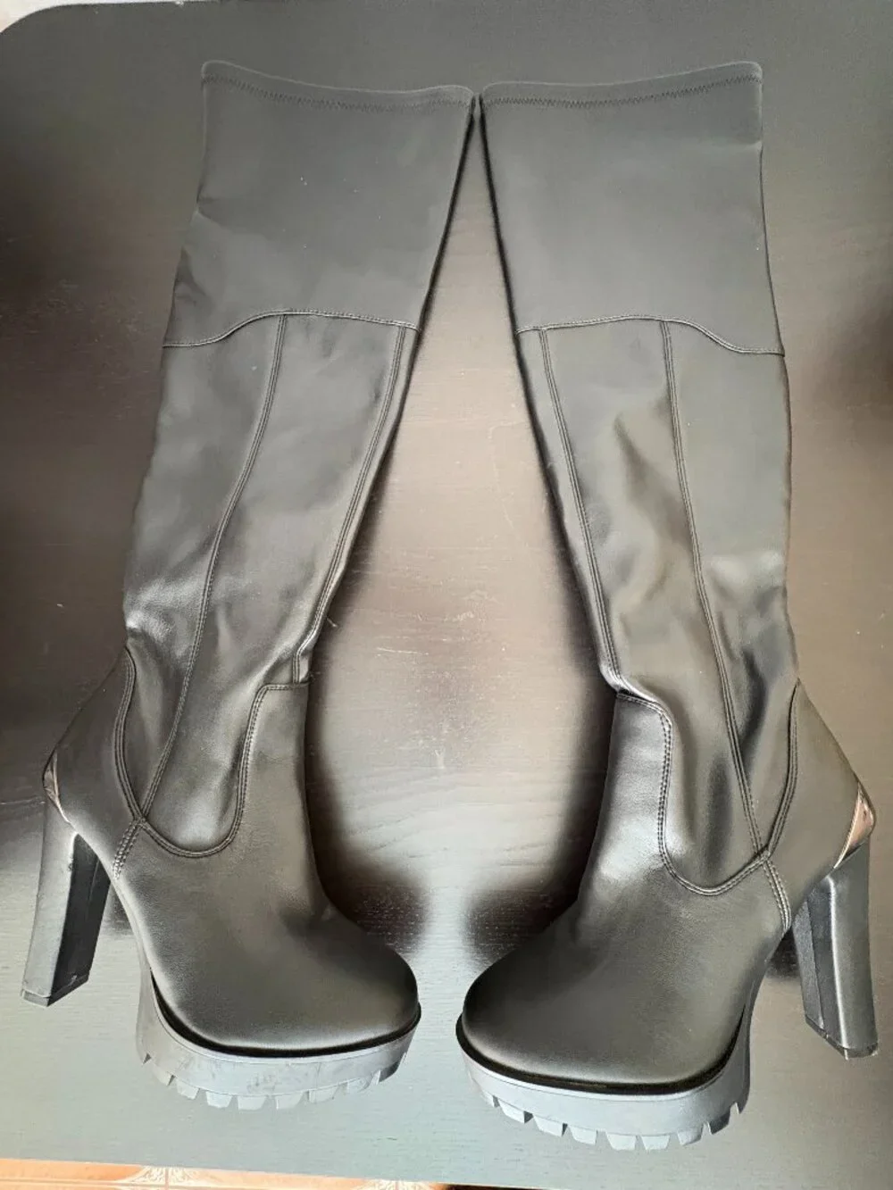 GUESS Black Over the Knee Platform High Heel Boots Size 8M